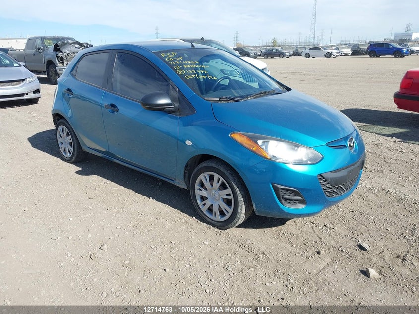 2012 Mazda Mazda2 Gx, Rear, IAAI, VIN JM1DE1KY8C0132777