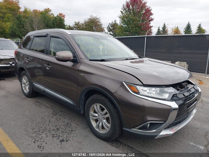 2016 Mitsubishi Outlander Se, Front, IAAI, VIN JA4JZ3AX1GZ602817