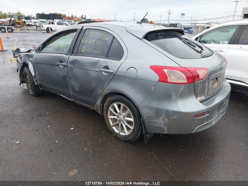 Vin: ja32x2hu0fu603974, lot: 3122427, mitsubishi lancer sportback es 20153