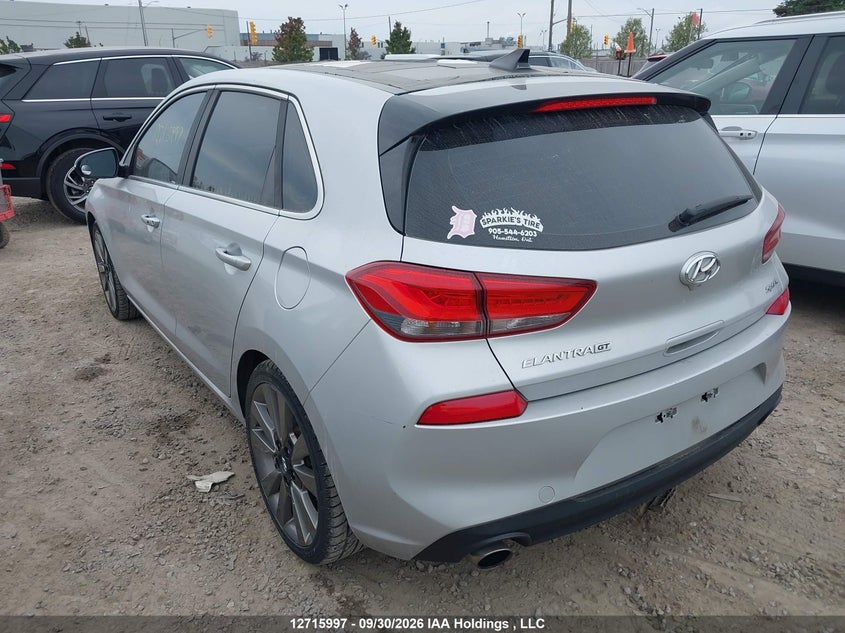 Vin: kmhh55lc6ju021562, lot: 3122644, hyundai elantra gt sport 20183