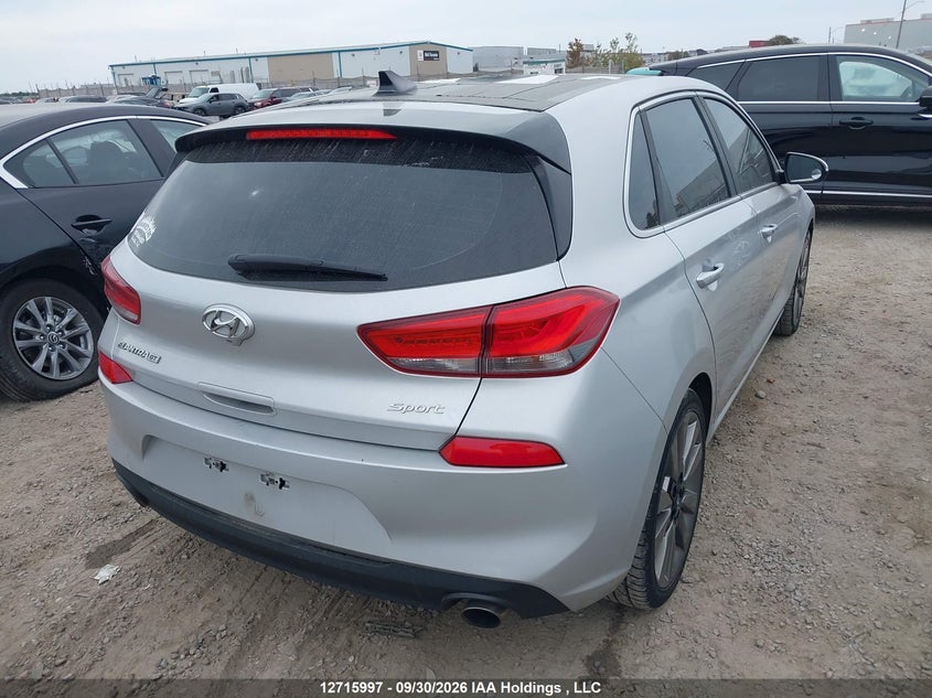 Vin: kmhh55lc6ju021562, lot: 3122644, hyundai elantra gt sport 20184