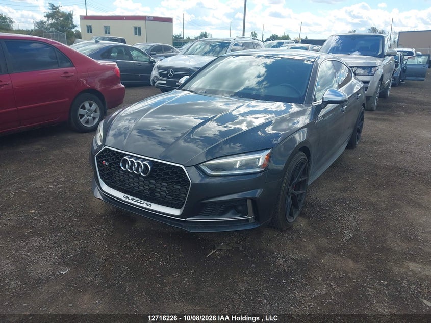 2018 Audi S5 3.0T Technik, Удар сзади, IAAI, VIN WAUC4CF54JA075833 — фото 2