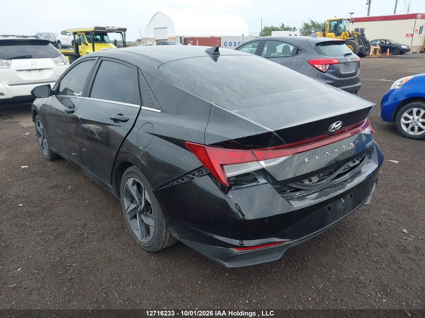 Vin: kmhln4aj3pu080552, lot: 3122961, hyundai elantra hybrid luxury 20233