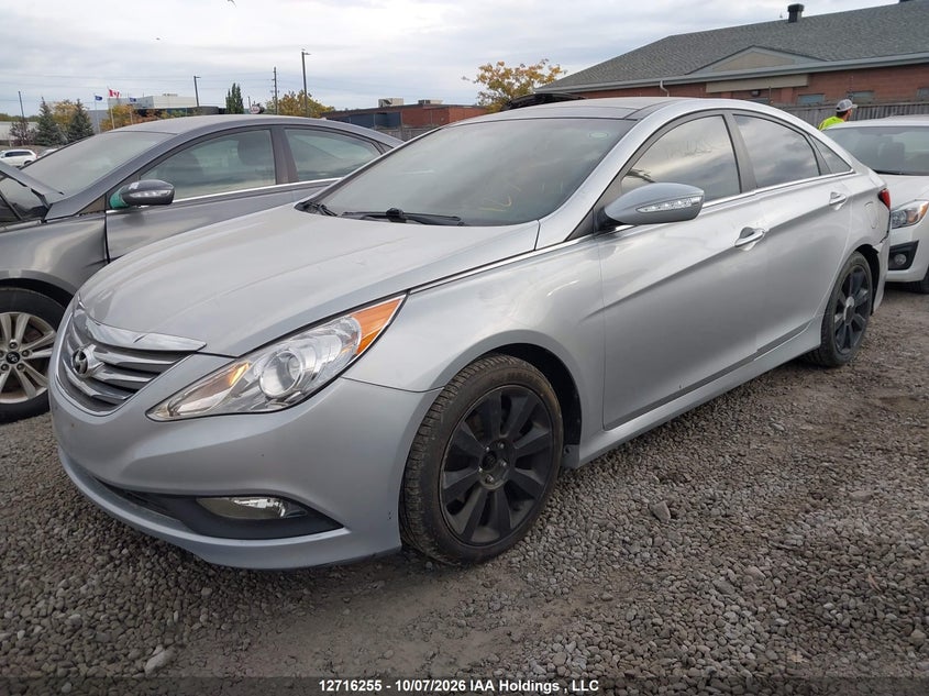 2014 Hyundai Sonata, Rear, IAAI, VIN 5NPEC4AC1EH869973 — photo 2