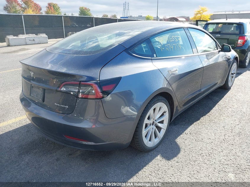 Vin: 5yj3e1eb5nf274754, lot: 3123301, tesla model 3 20224