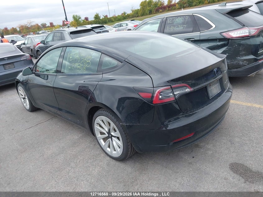 Vin: 5yj3e1eb9nf278516, lot: 3123318, tesla model 3 20223