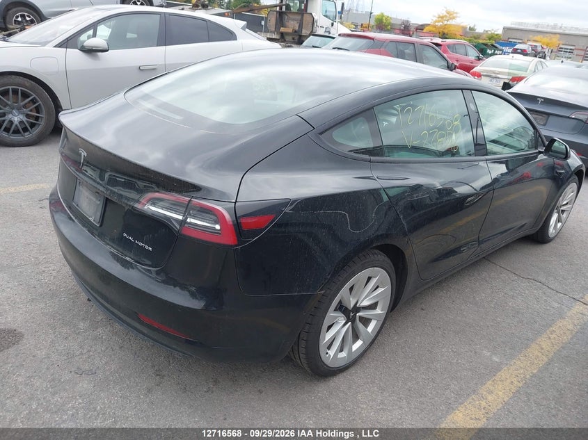 Vin: 5yj3e1eb9nf278516, lot: 3123318, tesla model 3 20224