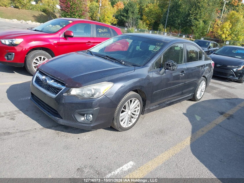 2014 Subaru Impreza Premium, Left Rear, IAAI, VIN JF1GJAD61EH014861 — photo 2