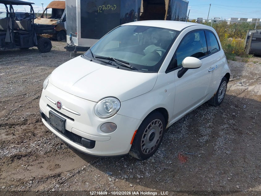 2014 Fiat 500 Pop, Left Side, IAAI, VIN 3C3CFFAR7ET200111 — photo 2