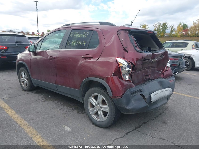 Vin: 3gncjpsb6gl195947, lot: 3123440, chevrolet trax 1lt 20163