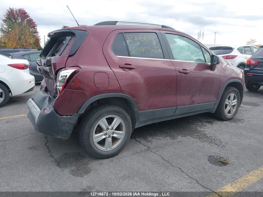Vin: 3gncjpsb6gl195947, lot: 3123440, chevrolet trax 1lt 20164