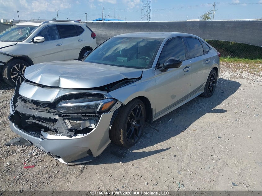 Vin: 2hgfe4f88sh003700, lot: 3123442, honda civic sport hybrid/sport touring hybrid 20252