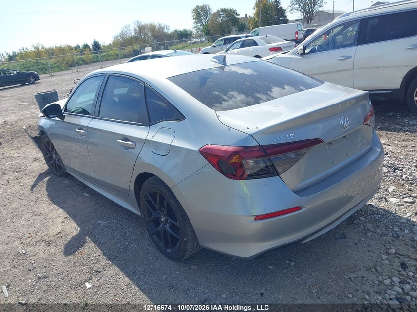 Vin: 2hgfe4f88sh003700, lot: 3123442, honda civic sport hybrid/sport touring hybrid 20253