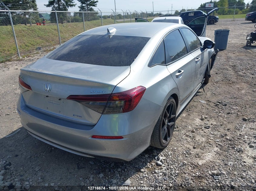 Vin: 2hgfe4f88sh003700, lot: 3123442, honda civic sport hybrid/sport touring hybrid 20254