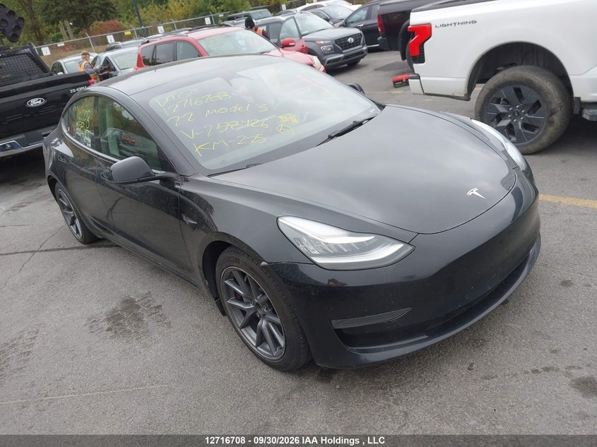 Vin: 5yj3e1ea8nf258426, lot: 3123479, tesla model 3 2022 img_1