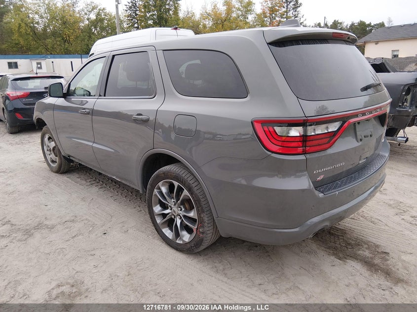 Vin: 1c4rdjdg5kc663784, lot: 3123552, dodge durango gt 20193