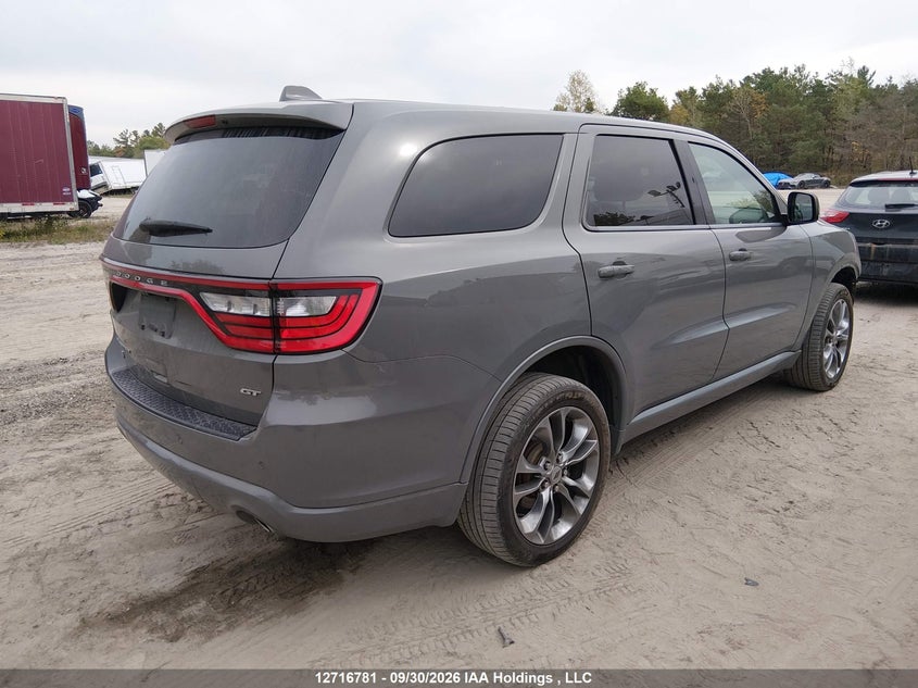 Vin: 1c4rdjdg5kc663784, lot: 3123552, dodge durango gt 20194