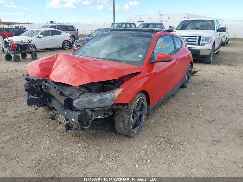 Vin: kmhth6abxku002662, lot: 3123647, hyundai veloster turbo 20192