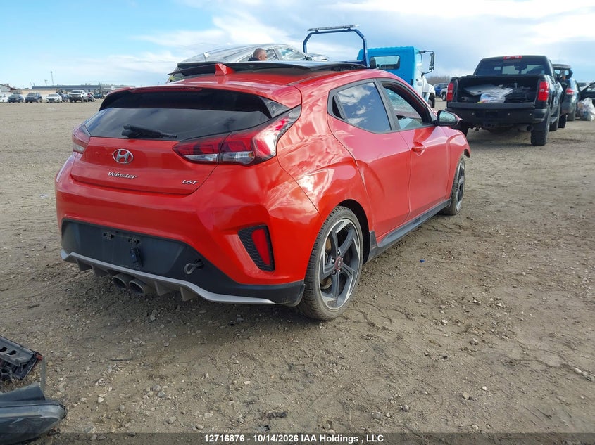 Vin: kmhth6abxku002662, lot: 3123647, hyundai veloster turbo 20194