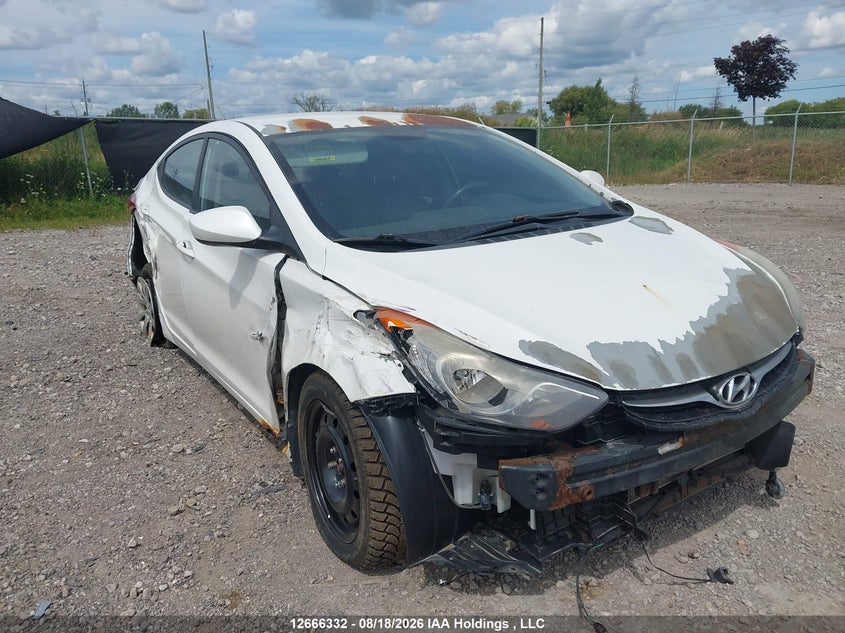 2013 Hyundai Elantra Gl, Front, IAAI, VIN 5NPDH4AE0DH342195