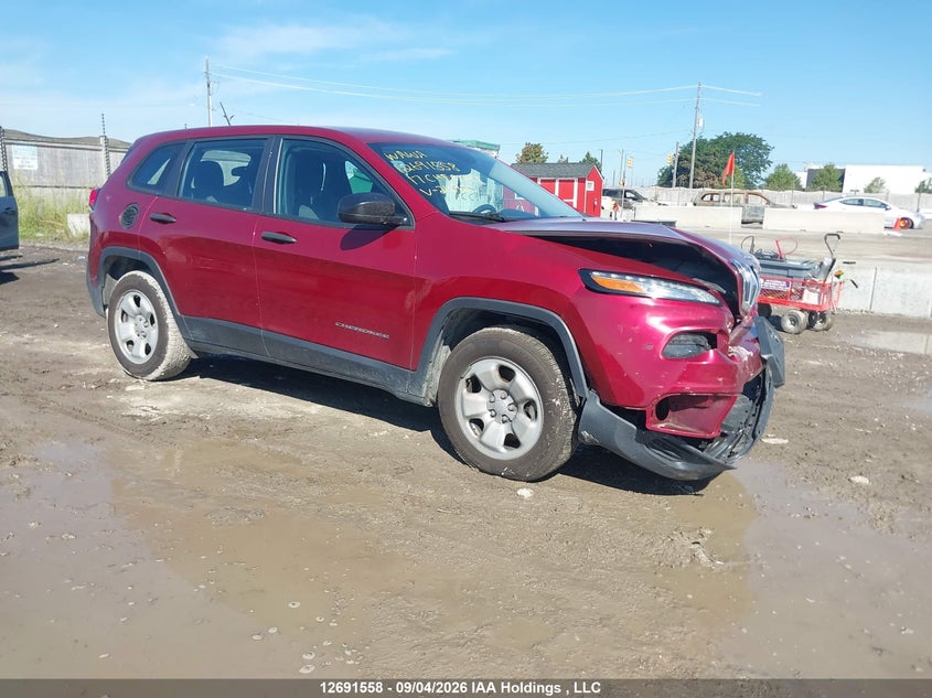 2017 Jeep Cherokee Sport, Front, IAAI, VIN 1C4PJMAB3HD216920