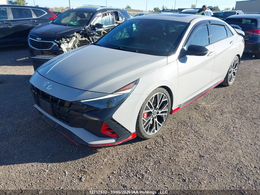 Vin: kmhlw4ak9nu006619, lot: 3124370, hyundai elantra n dct 20222