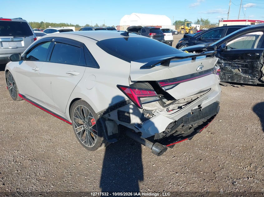 Vin: kmhlw4ak9nu006619, lot: 3124370, hyundai elantra n dct 20223