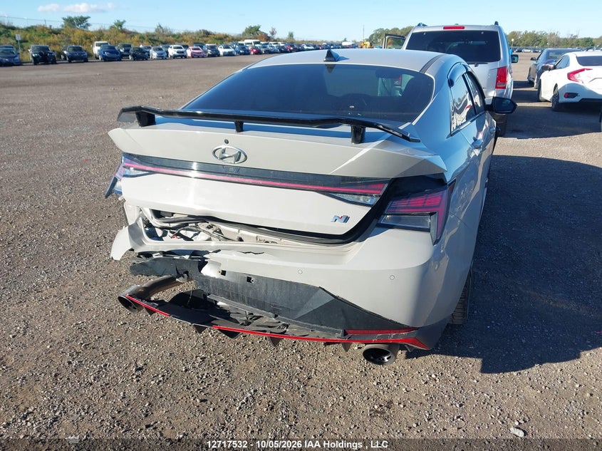 Vin: kmhlw4ak9nu006619, lot: 3124370, hyundai elantra n dct 20224
