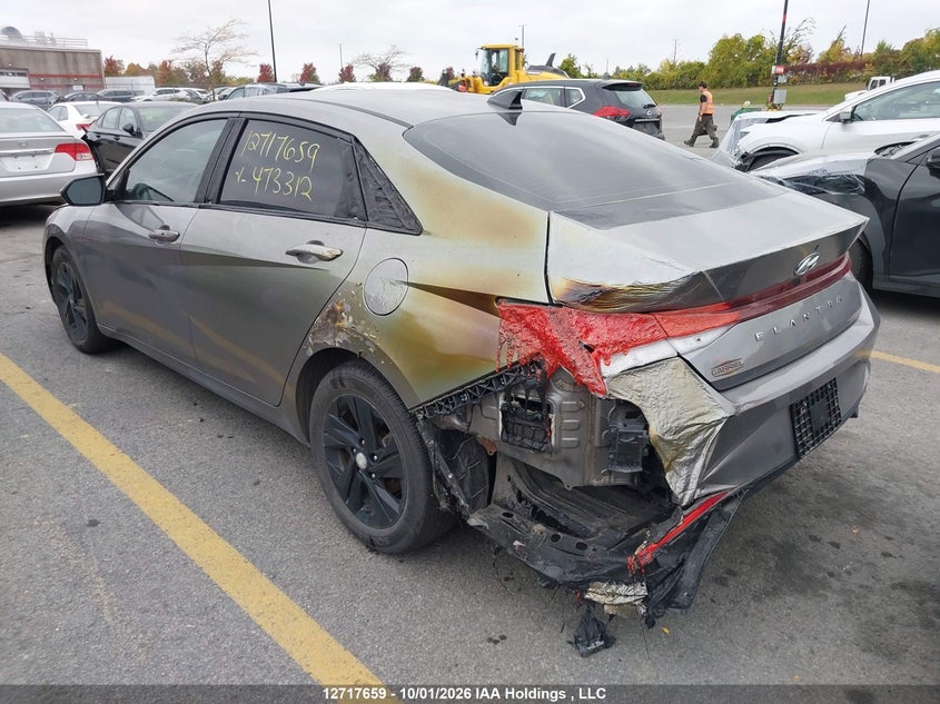 Vin: kmhlm4agxpu473312, lot: 3124497, hyundai elantra preferred ivt 20233
