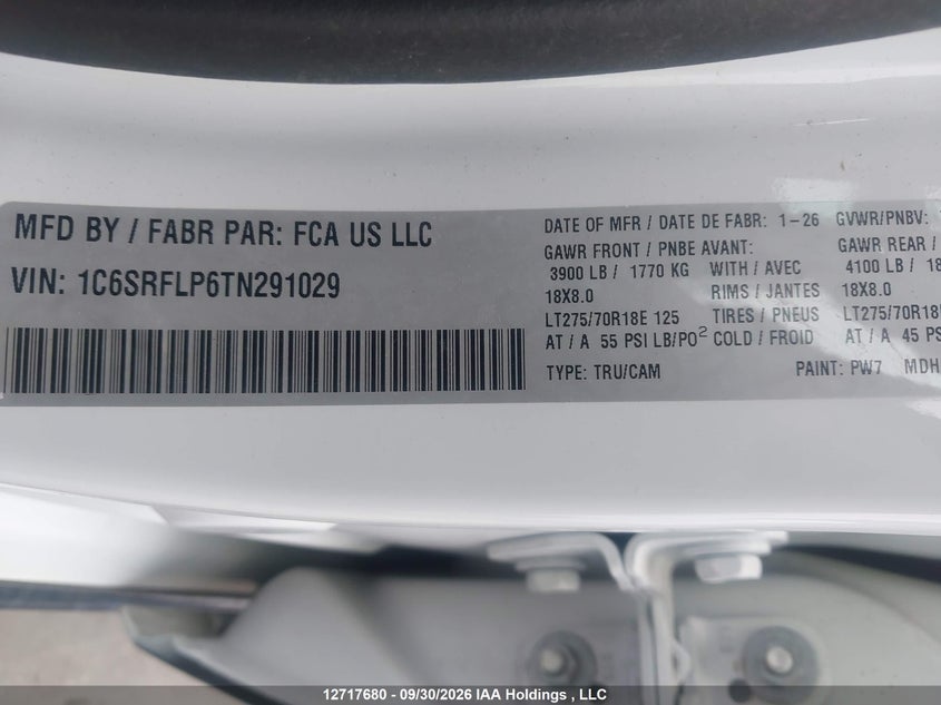 1C6SRFLP6TN291029 RAM 1500 Rebel