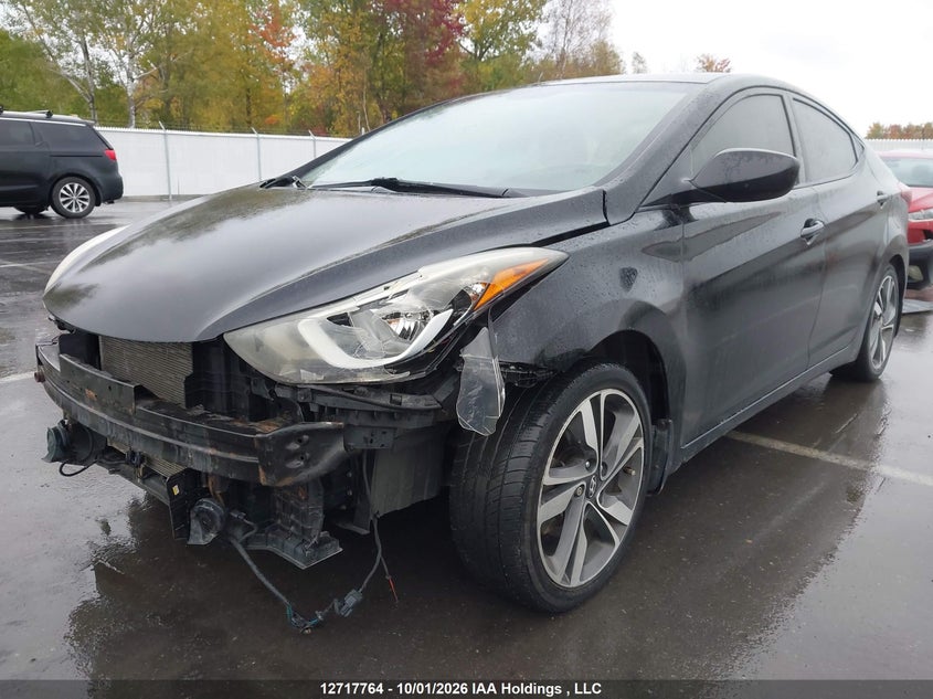 2015 Hyundai Elantra Gls, Удар спереди, IAAI, VIN KMHDH4AH1FU306014 — фото 2