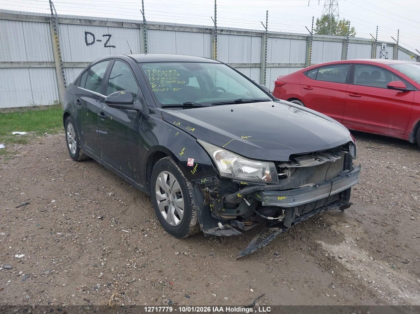 2013 Chevrolet Cruze Lt Turbo, Удар спереди, IAAI, VIN 1G1PC5SB9D7276930
