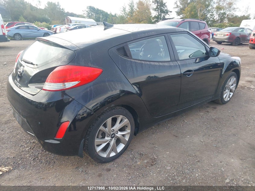 Vin: kmhtc6ad7gu262220, lot: 3124836, hyundai veloster se 20164