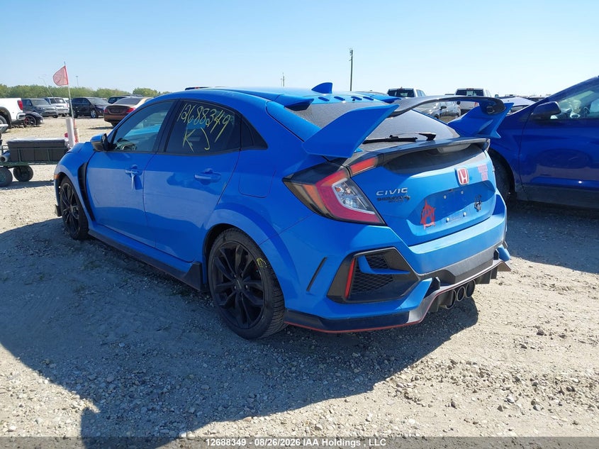 Vin: shhfk8g37lu300268, lot: 3124912, honda civic type r 20203