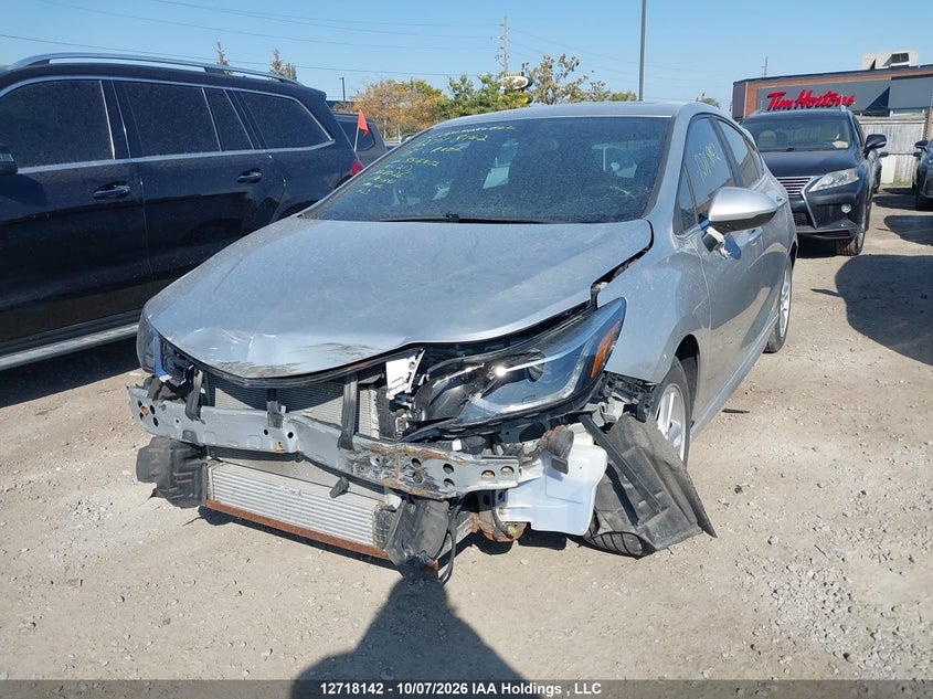 2018 Chevrolet Cruze Lt, Front, IAAI, VIN 3G1BH6SE4JS554402 — photo 2