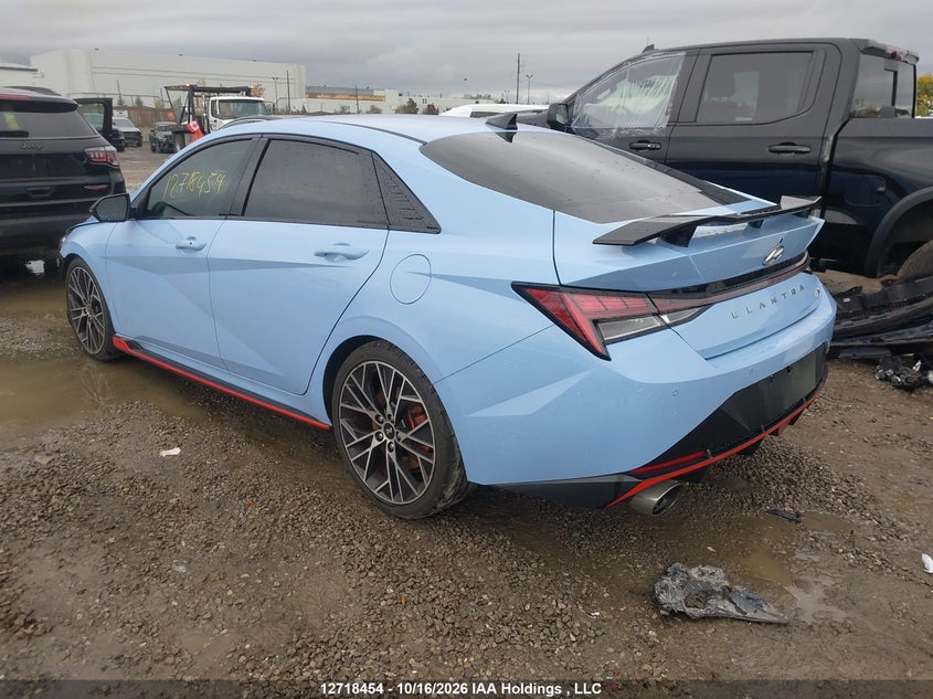 Vin: kmhlw4ak5nu004561, lot: 3125366, hyundai elantra n dct 20223