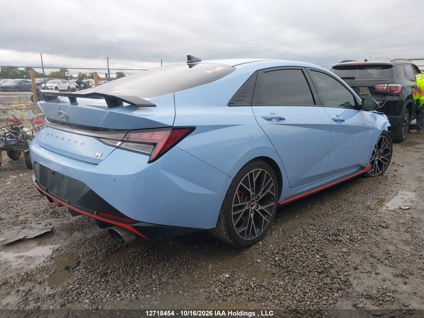 Vin: kmhlw4ak5nu004561, lot: 3125366, hyundai elantra n dct 20224