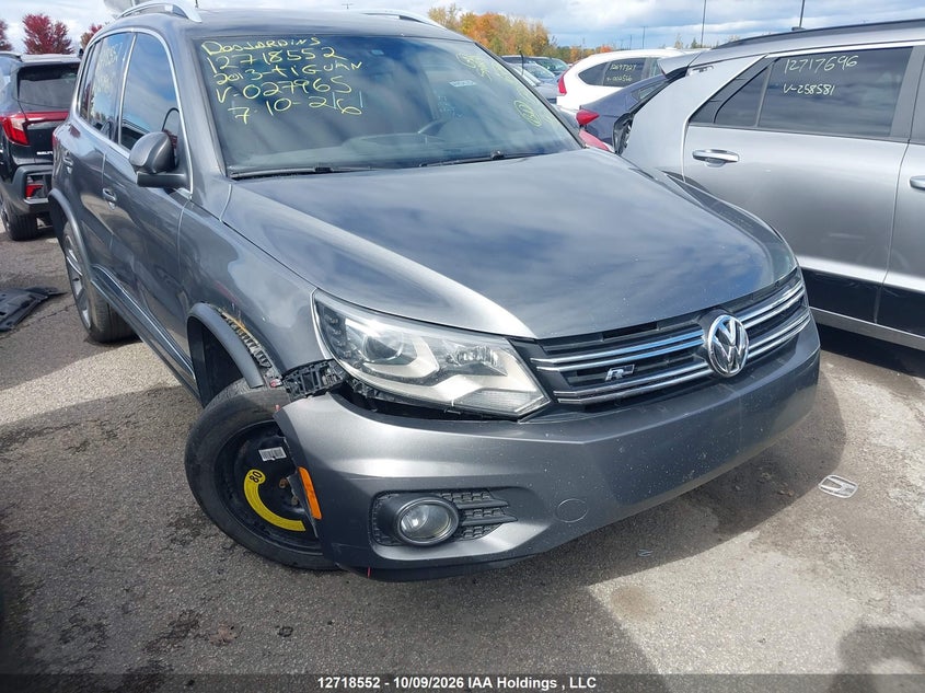 2013 Volkswagen Tiguan S/Se/Sel, Правый перёд, IAAI, VIN WVGJV7AX9DW027965