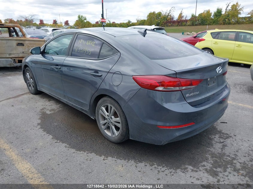 Vin: kmhd84lf9hu331953, lot: 3125787, hyundai elantra gl 20173