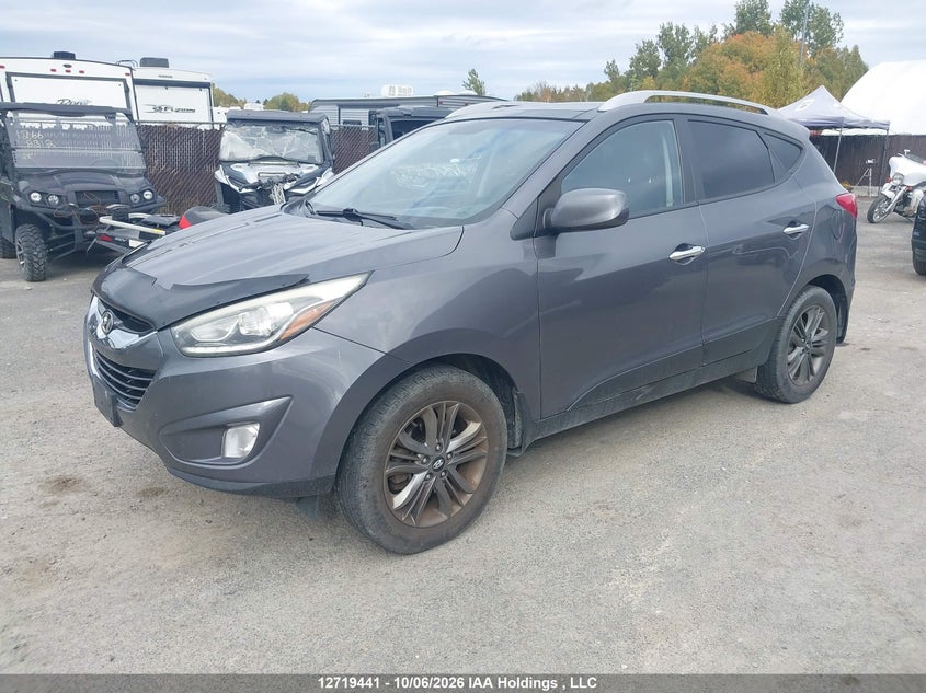 2014 Hyundai Tucson Gls, Rear, IAAI, VIN KM8JU3AG7EU869390 — photo 2