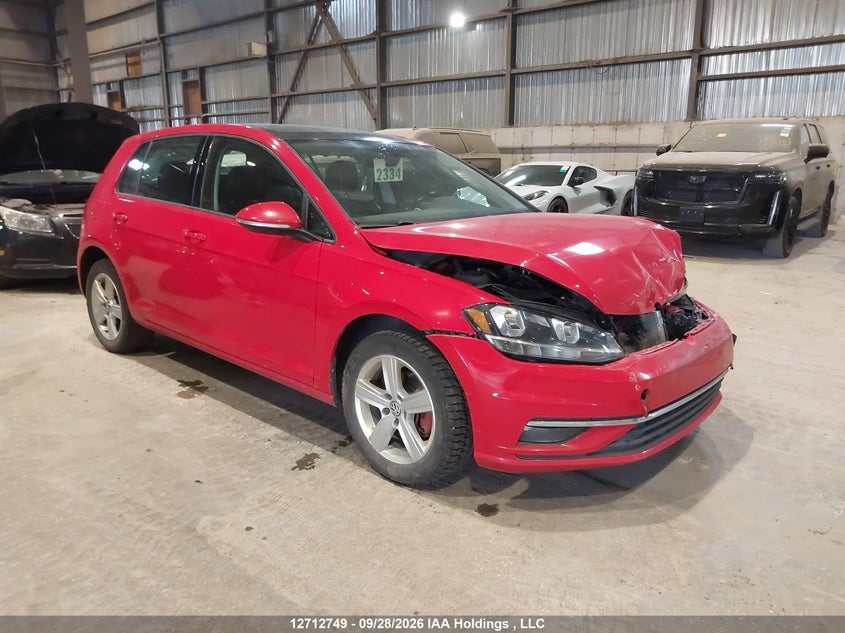 2019 Volkswagen Golf 1.4 Tsi Comfortline/1.4 Tsi Execline/1.4 Tsi Highline, Удар спереди, IAAI, VIN 3VWW57AU6KM024919
