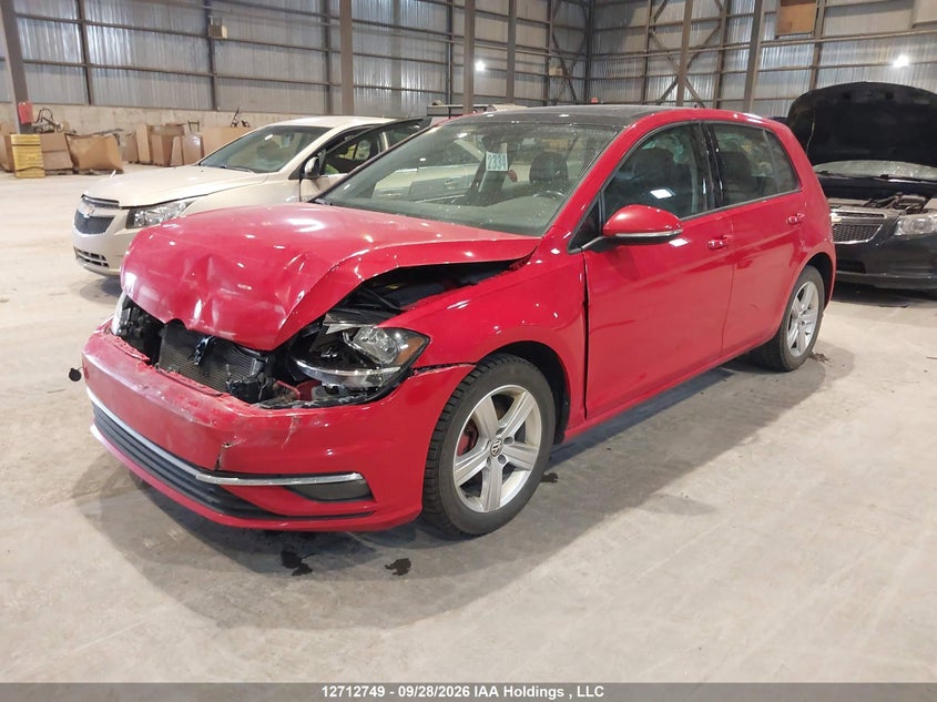 2019 Volkswagen Golf 1.4 Tsi Comfortline/1.4 Tsi Execline/1.4 Tsi Highline, Удар спереди, IAAI, VIN 3VWW57AU6KM024919 — фото 2