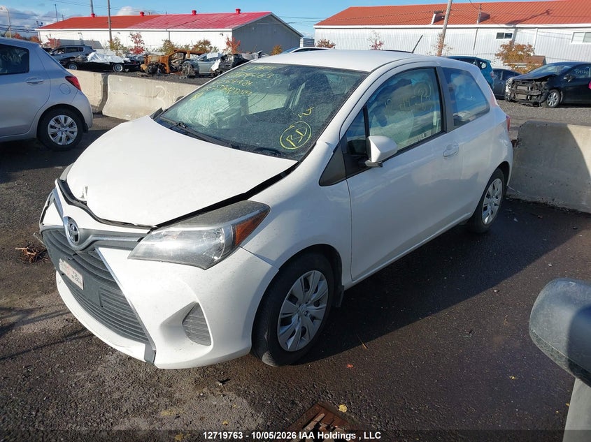 Vin: vnkjtud38ga059381, lot: 3126779, toyota yaris l/le 20162