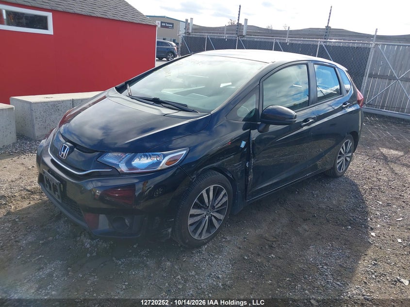 2015 Honda Fit Ex/Exl, Удар спереди, IAAI, VIN 3HGGK5G83FM100148 — фото 2