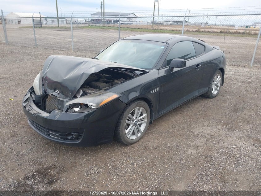 2008 Hyundai Tiburon Gs, Front, IAAI, VIN KMHHM65D38U272872 — photo 2