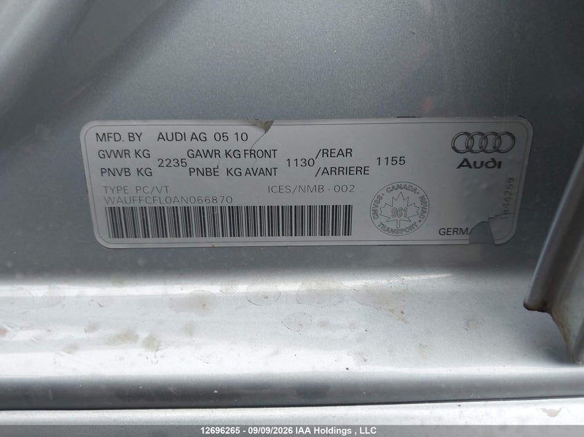 2010 AUDI A4 2.0T PREMIUM - zdjęcie 9