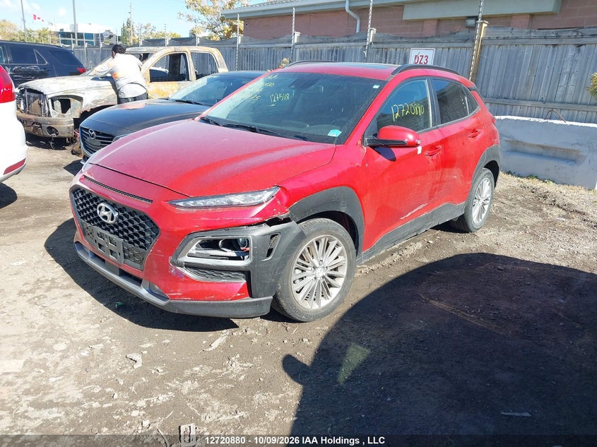 2019 Hyundai Kona Sel/Tech, Левый перёд, IAAI, VIN KM8K6CAA9KU394475 — фото 2