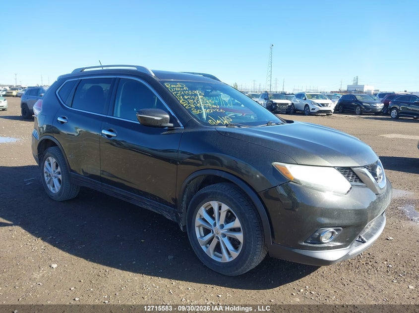 2014 Nissan Rogue S/Sl/Sv, Right Rear, IAAI, VIN 5N1AT2MV7EC842526