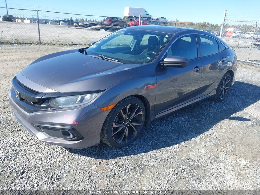2020 Honda Civic Sport, Удар сзади, IAAI, VIN 2HGFC2F88LH001747 — фото 2