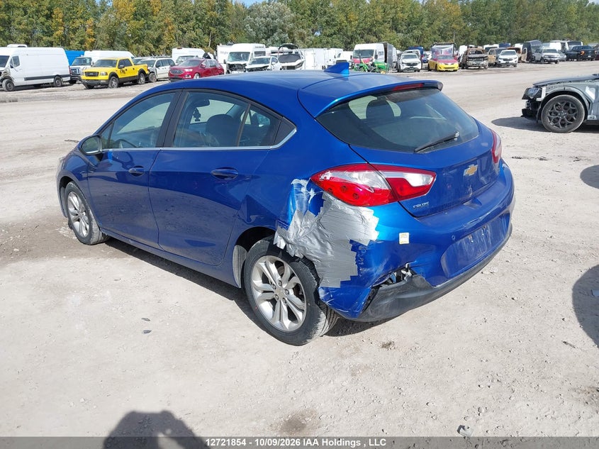 Vin: 3g1be6sm8ks563699, lot: 3129034, chevrolet cruze 20193
